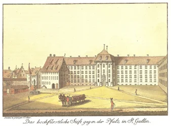 The Princely Abbey towards the Palace in St. Gallen